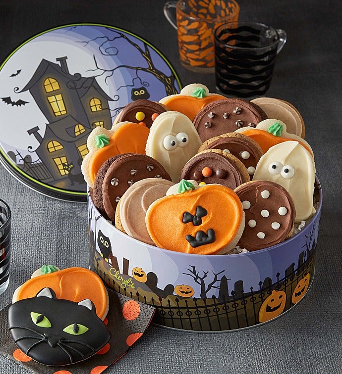 Haunted House Gift Tin   Frosted Cookies