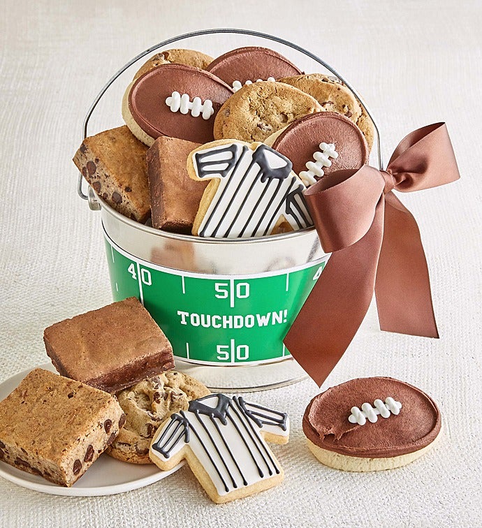 Cookie & Brownie Football Pail