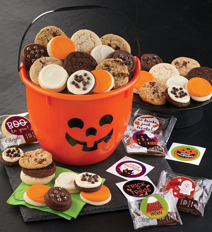 Jack O Lantern Cookie and Sticker Pail