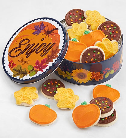 Fall Gift Tin - Buttercream-Frosted Cookies