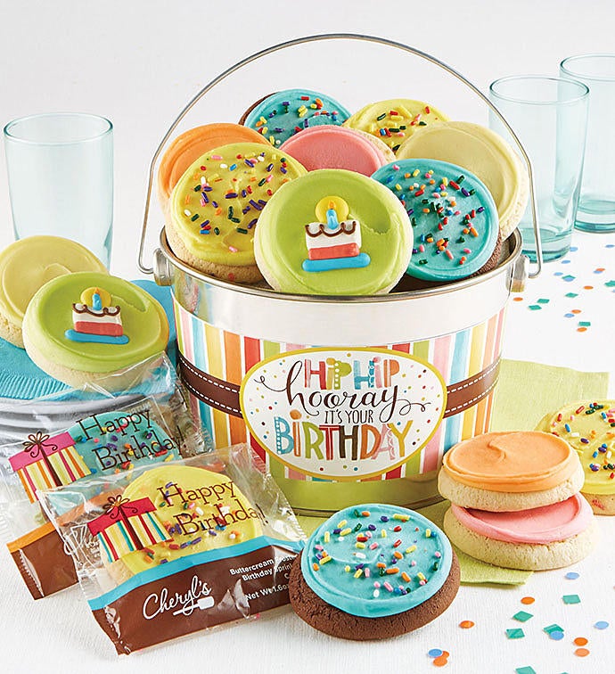 Hip Hip Hooray Birthday Gift Pail