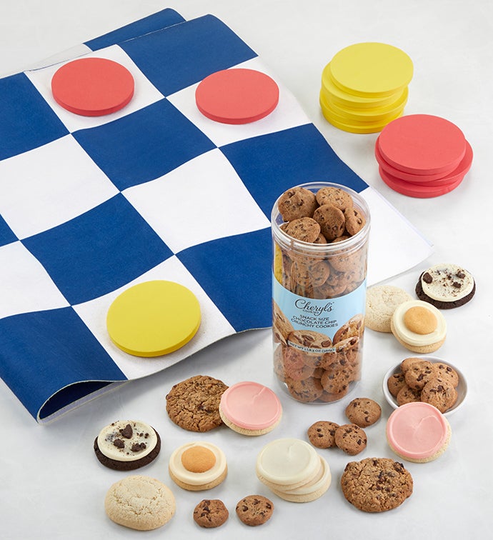 Giant Checkers & Cookies Gift Set