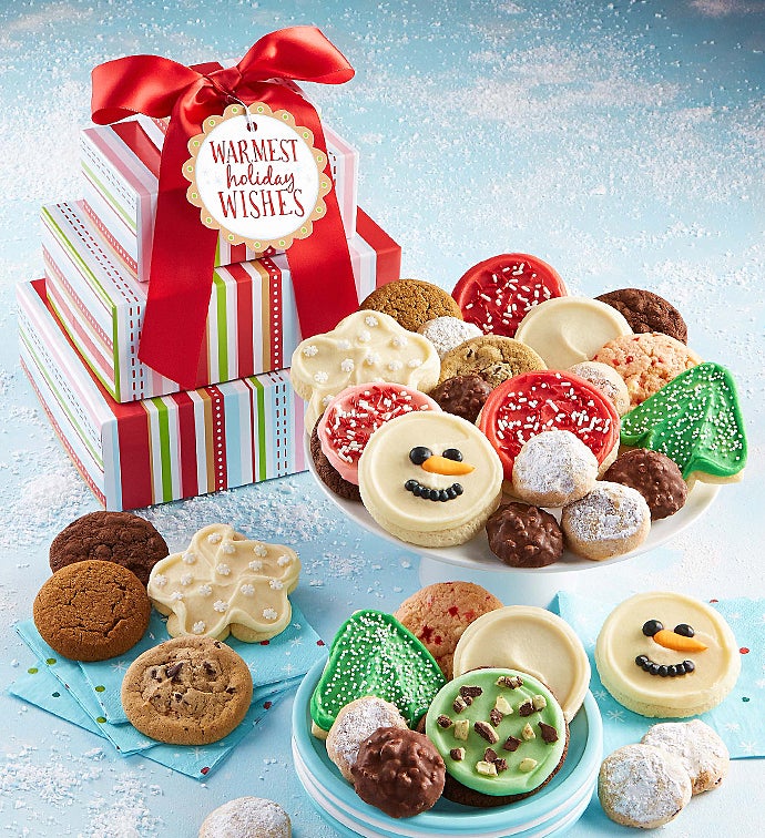 Warmest Holiday Wishes Gift Tower