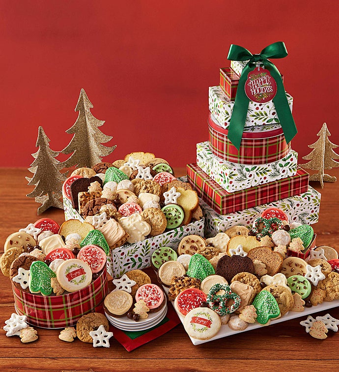 Happy Holiday Stately Gift Tower
