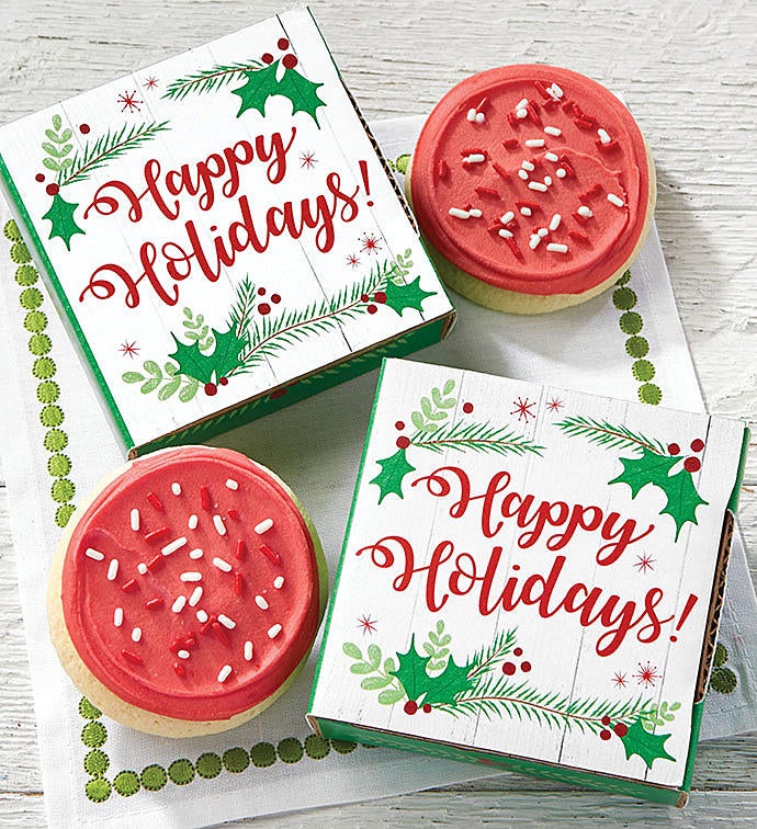 Happy Holidays Cookie Card
