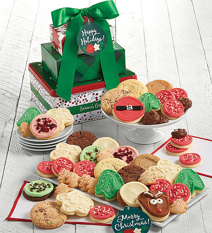 Merry Christmas Gift Tin Tower
