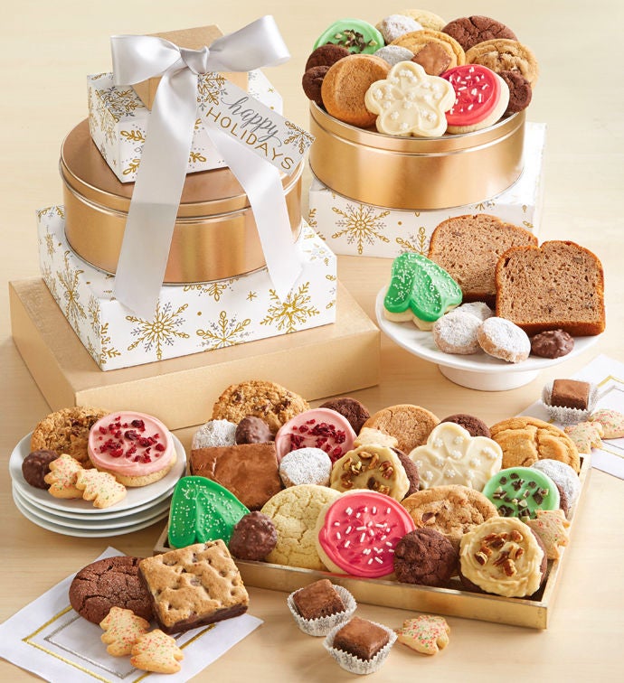 Happy Holidays Sparkling Premier Gift Tower