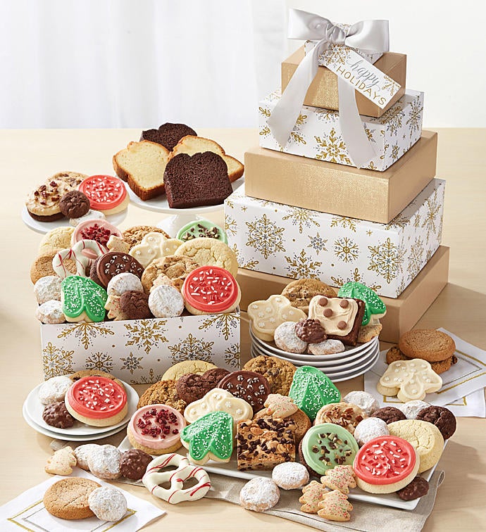 Happy Holidays Sparkling VIP Gift Tower