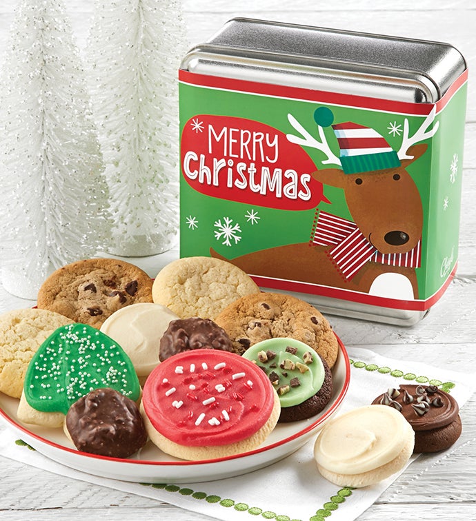 Merry Christmas Holiday Treats Tin