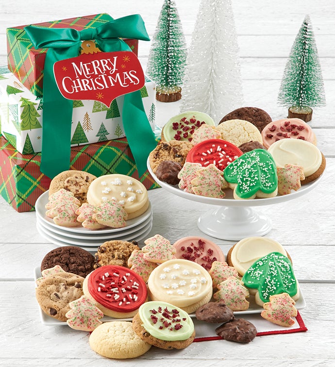 Traditional Merry Christmas Gift Tower