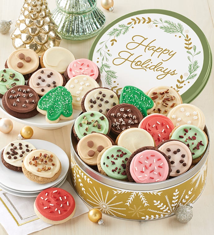 Premier Happy Holidays Gift Tin Frosted Assortment