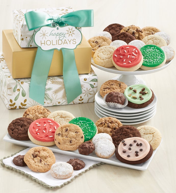 Sparkling Gift Tower Happy Holidays