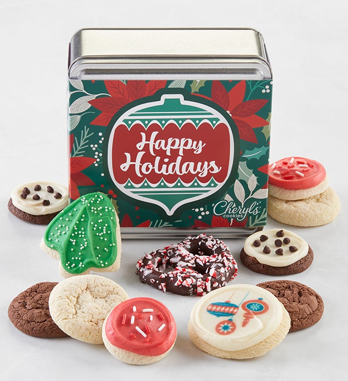 Happy Holidays Mini Treats Gift Tin Set of 6