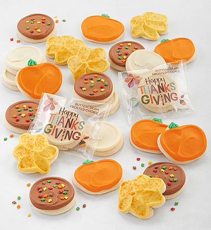 Buttercream-Frosted Thanksgiving Sugar Cookies