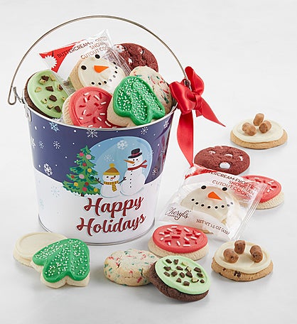 Holiday Snowman Cookie Gift Pail
