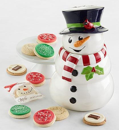 Collector's Edition Snowman & Cardinal Cookie Jar
