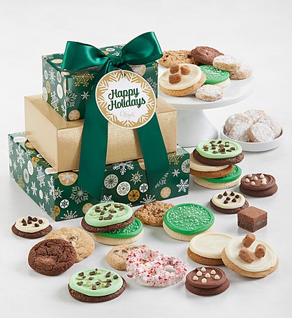 Sparkling Gift Tower - Happy Holidays