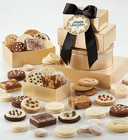 Happy New Year Gift Tin Tower