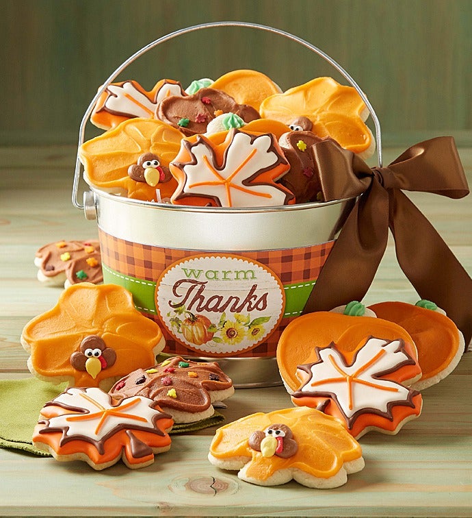 Thanksgiving Frosted & Crunchy Cookie Pail