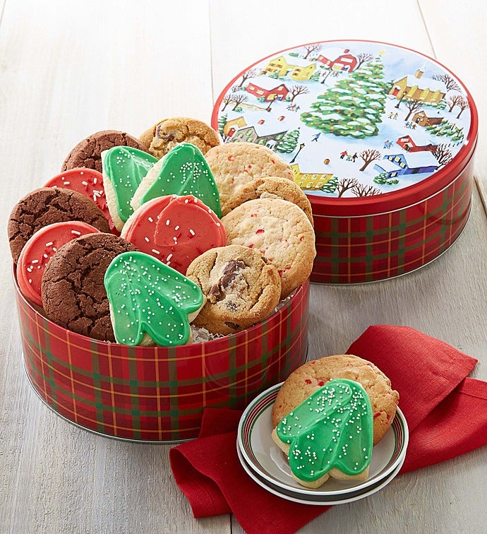 Holiday Tidings Gift Tin Create Your Own 16 cookies