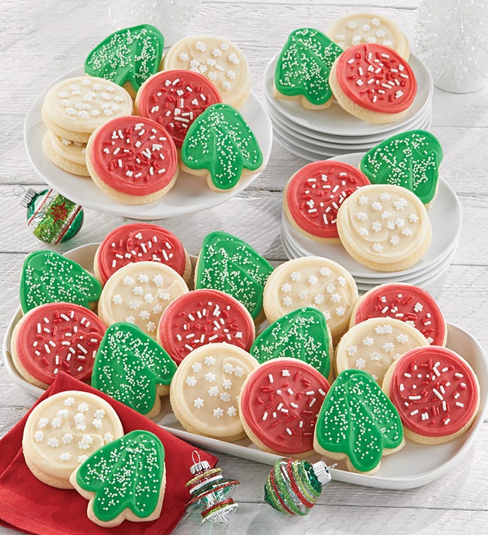 Bow Gift Box Holiday Cut outs 72 Cookies