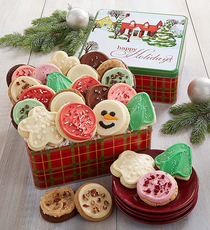 Home For The Holidays Gift Tin Happy Holidays