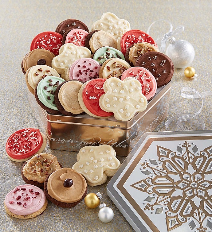 Joy of the Season Gift Tin   24 Frosted Cookies