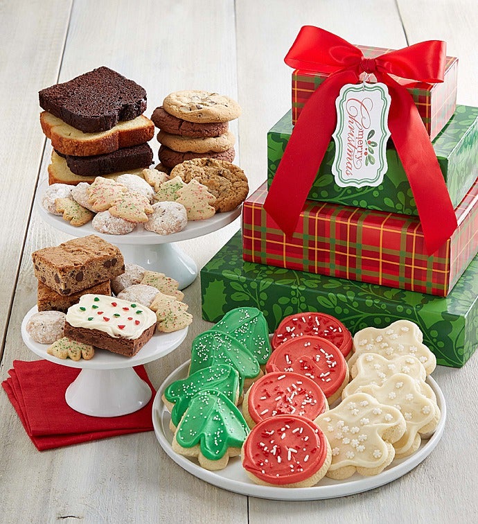 Home for the Holidays Bakery Gift Tower   Merry Christmas