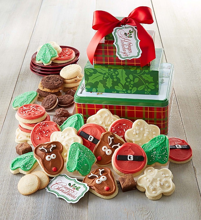 Home for the Holidays Gift Tin Tower Happy Holidays