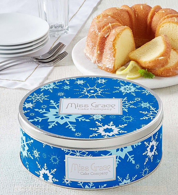 Miss Grace Lemon Cake   Snowflake Tin