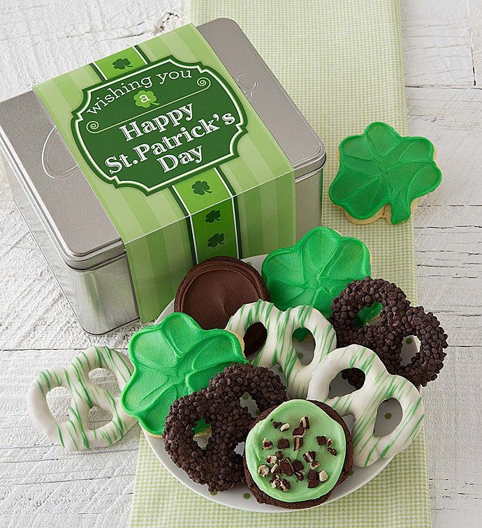 St Patrick’s Day Gift Tin   Cookies and Pretzels