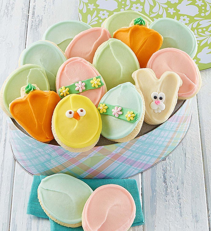 Easter Gift Tin   Buttercream Frosted Cut outs