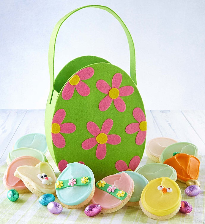 Floral Felt Easter Tote