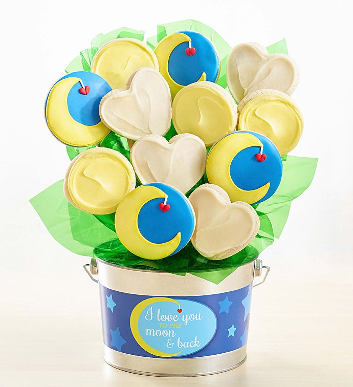 Love You to the Moon Cookie Flower Pot