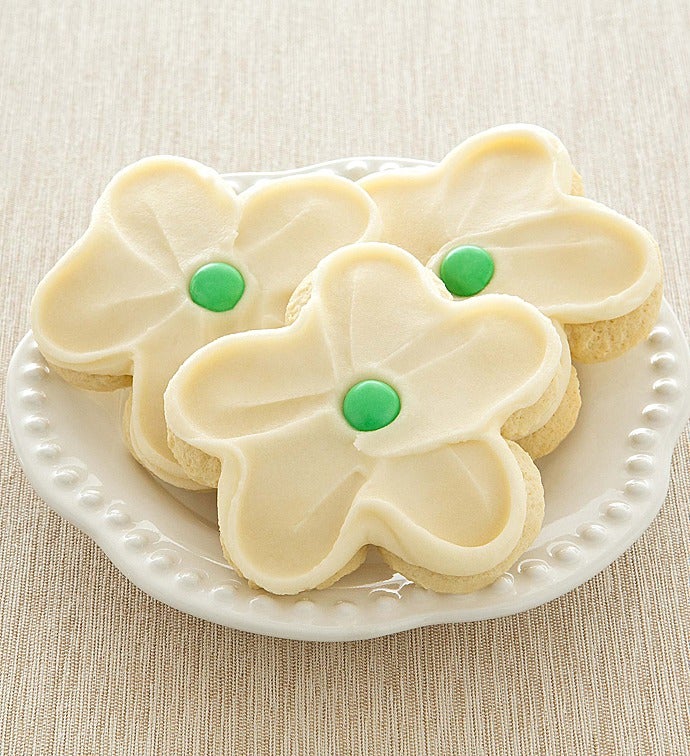 Buttercream Frosted Flower Cut out Cookies