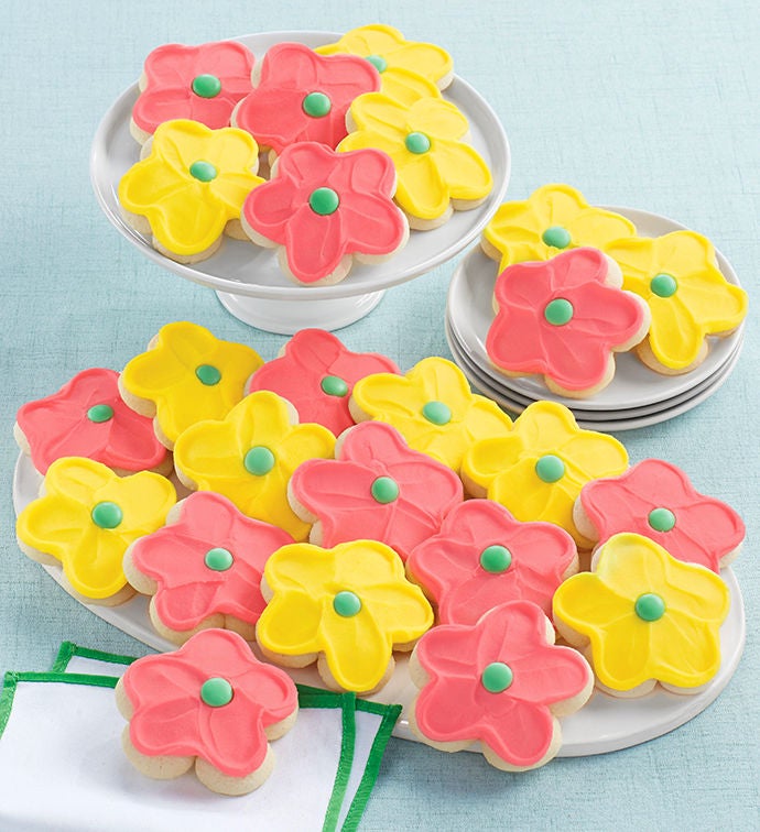 Buttercream Frosted Flower Cut out Cookies