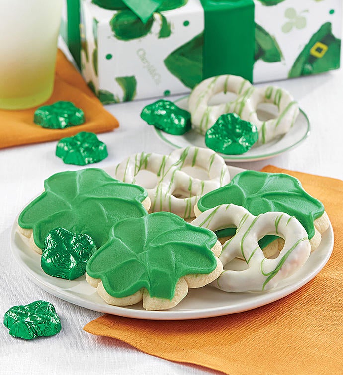 St Patrick's Day Cookies and Pretzels