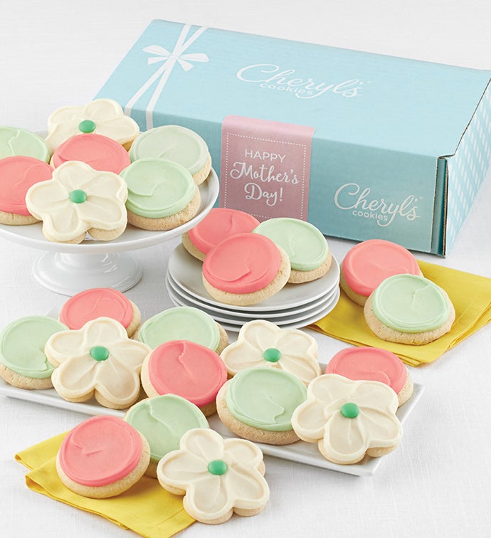Buttercream Frosted Mothers Day Gift Boxes 24 Cookies