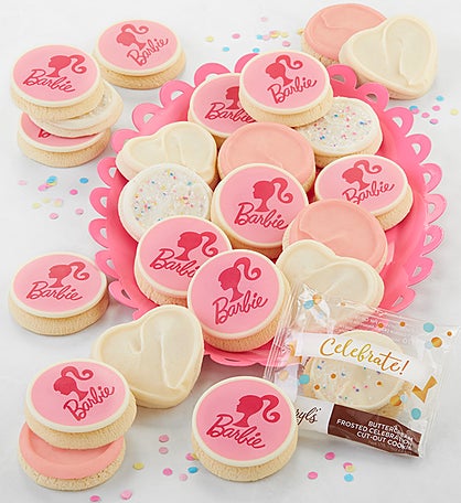 Barbie™ Assorted Buttercream Frosted Cutout Cookie Gift Box - 24 cookies
