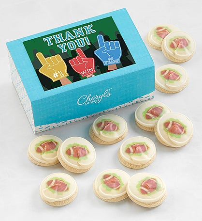 Thank You Football Cookie Gift Box