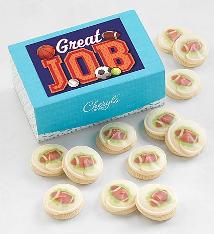 Great Job Football Cookie Gift Box