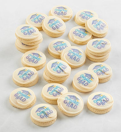Buttercream-Frosted "Congrats, Grad" Cookie Bow Gift Box