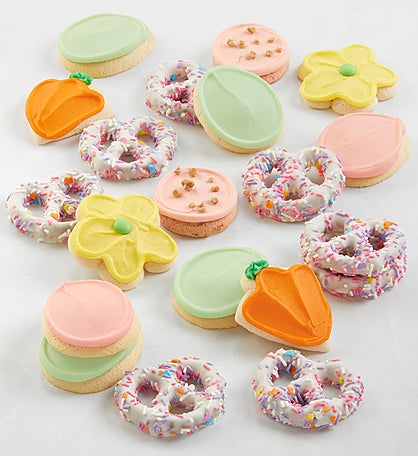 Buttercream-Frosted Easter Cookies & Pretzels