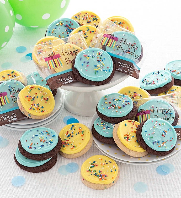 Buttercream Frosted Birthday Cut out Cookies