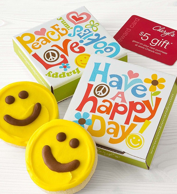 Happy Day Cookie Card   Yellow