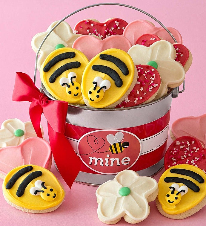 Bee Mine Frosted Cookie Pail