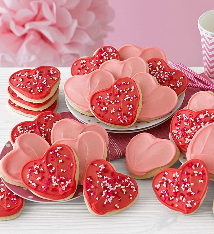 Buttercream Frosted Heart Cut out Cookies