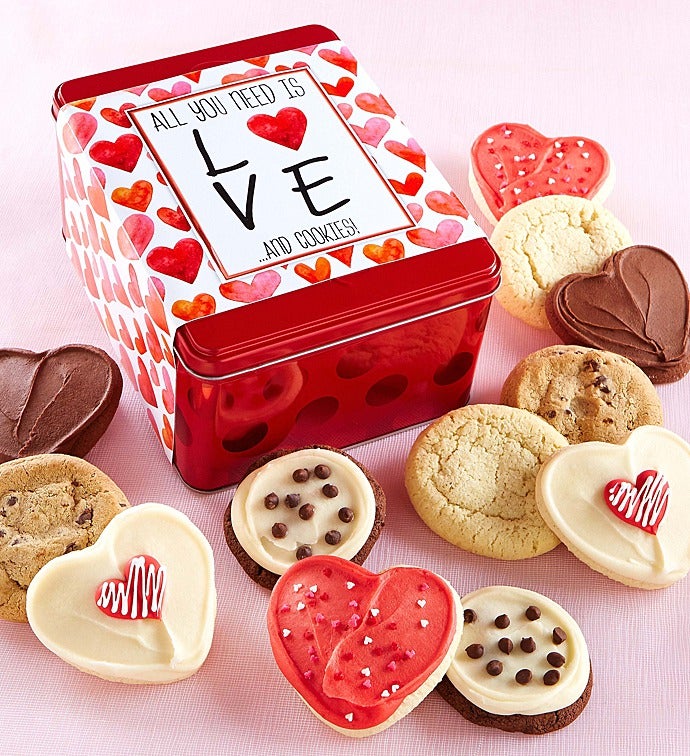 All You Need is Love Gift Tin Create Your Own 12 Cookies