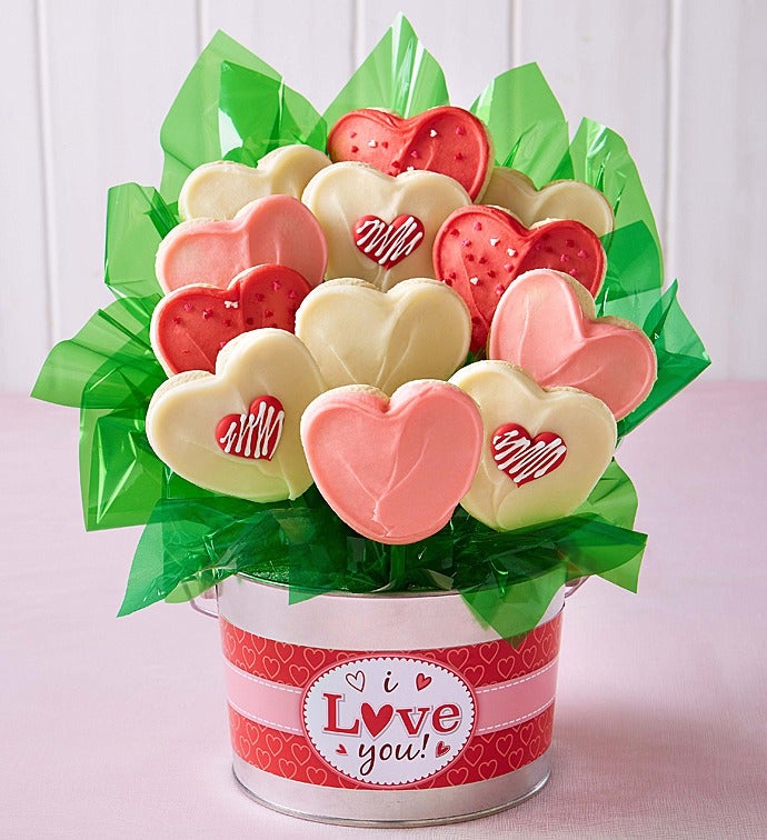 Cheryl’s Valentine Cookie Flower Pot