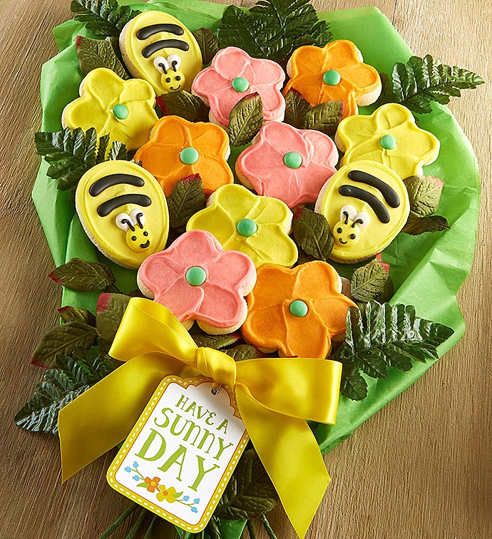 Buttercream Frosted Long Stemmed Cookie Flowers